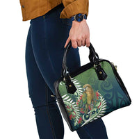 New Zealand Kea Bird Shoulder Handbag With Maori Koru Fern - Polynesian Pride