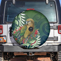 New Zealand Kea Bird Spare Tire Cover With Maori Koru Fern - Polynesian Pride