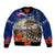 New Zealand ANZAC Day Bomber Jacket The Lonesome Pine With Soldier Fern LT05 Unisex Blue - Polynesian Pride