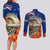 New Zealand ANZAC Day Couples Matching Long Sleeve Bodycon Dress and Long Sleeve Button Shirt The Lonesome Pine With Soldier Fern LT05 - Polynesian Pride