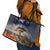 New Zealand ANZAC Day Leather Tote Bag The Lonesome Pine With Soldier Fern LT05 - Polynesian Pride