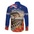 New Zealand ANZAC Day Long Sleeve Button Shirt The Lonesome Pine With Soldier Fern LT05 - Polynesian Pride