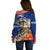 New Zealand ANZAC Day Off Shoulder Sweater The Lonesome Pine With Soldier Fern LT05 - Polynesian Pride
