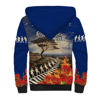 New Zealand ANZAC Day Sherpa Hoodie The Lonesome Pine With Soldier Fern LT05 - Polynesian Pride