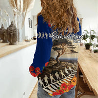 New Zealand ANZAC Day Women Casual Shirt The Lonesome Pine With Soldier Fern LT05 - Polynesian Pride