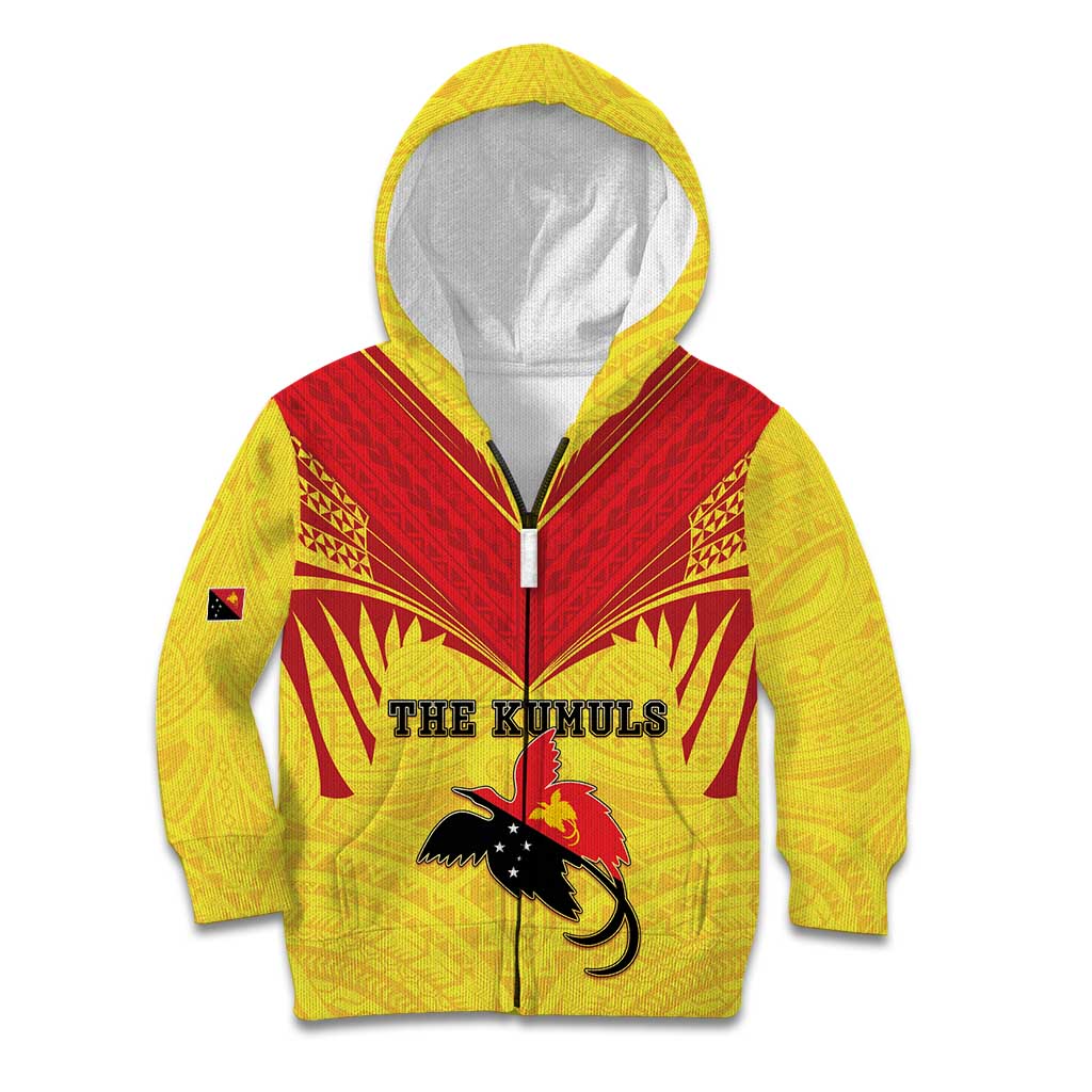 Papua New Guinea Rugby Custom Kid Hoodie Kumuls Heritage