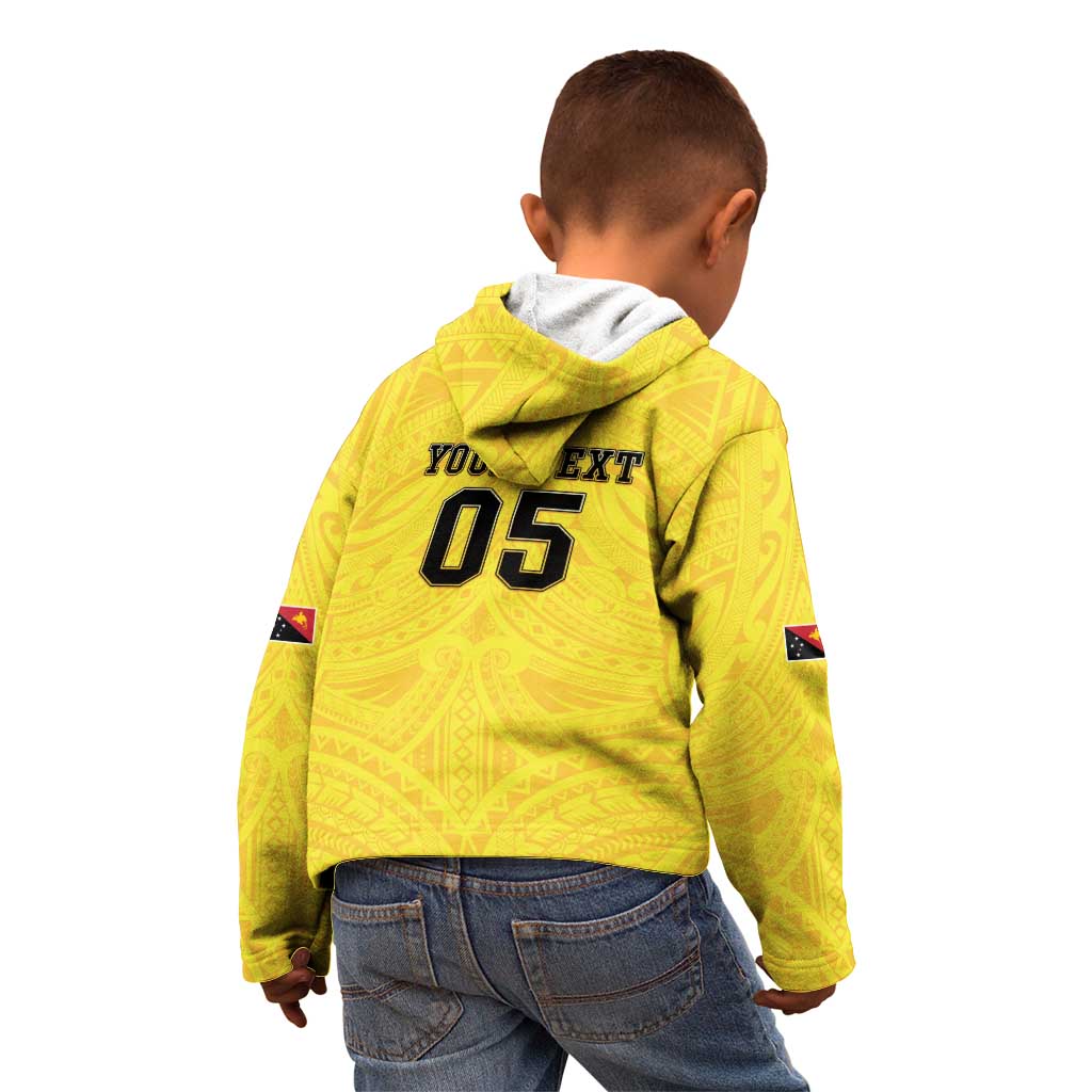 Papua New Guinea Rugby Custom Kid Hoodie Kumuls Heritage