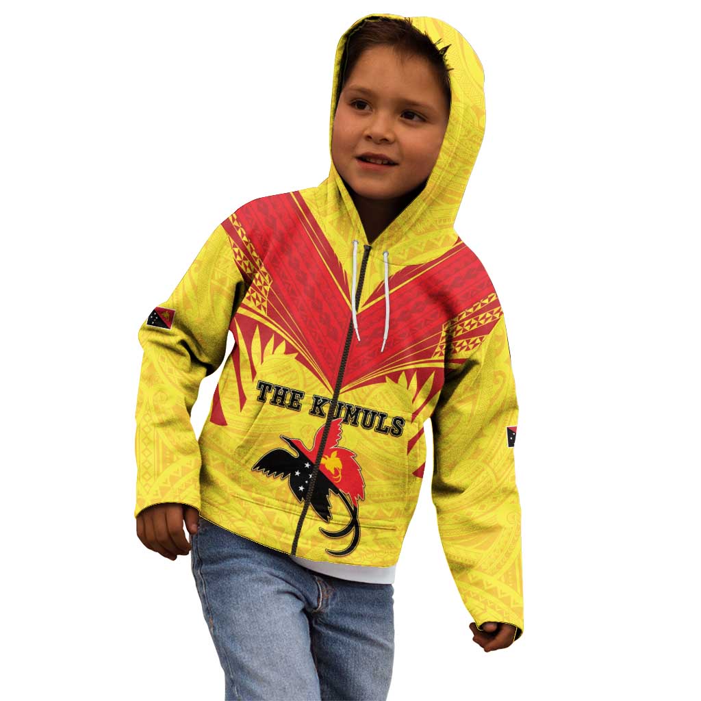 Papua New Guinea Rugby Custom Kid Hoodie Kumuls Heritage