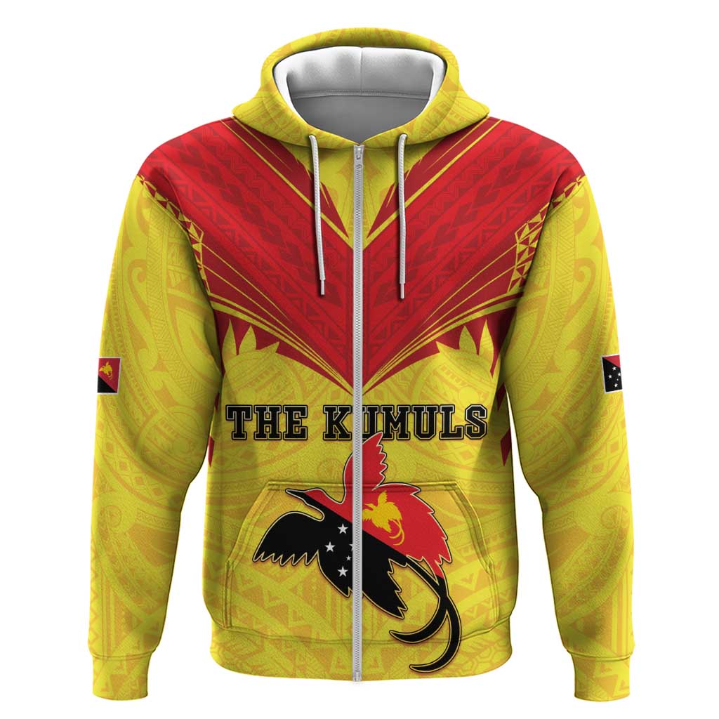 Papua New Guinea Rugby Custom Zip Hoodie Kumuls Heritage