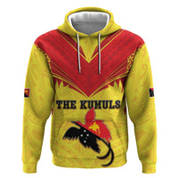 Papua New Guinea Rugby Custom Zip Hoodie Kumuls Heritage LT05 Pullover Hoodie Yellow - Polynesian Pride