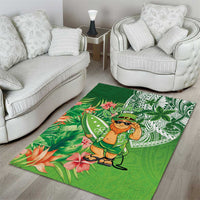 Aloha Hawaii St Patrick's Day Area Rug Polynesian Style