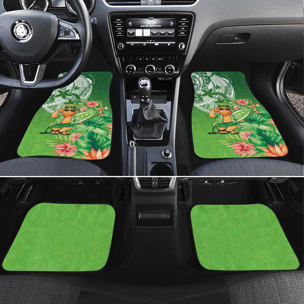 Aloha Hawaii St Patrick's Day Car Mats Polynesian Style