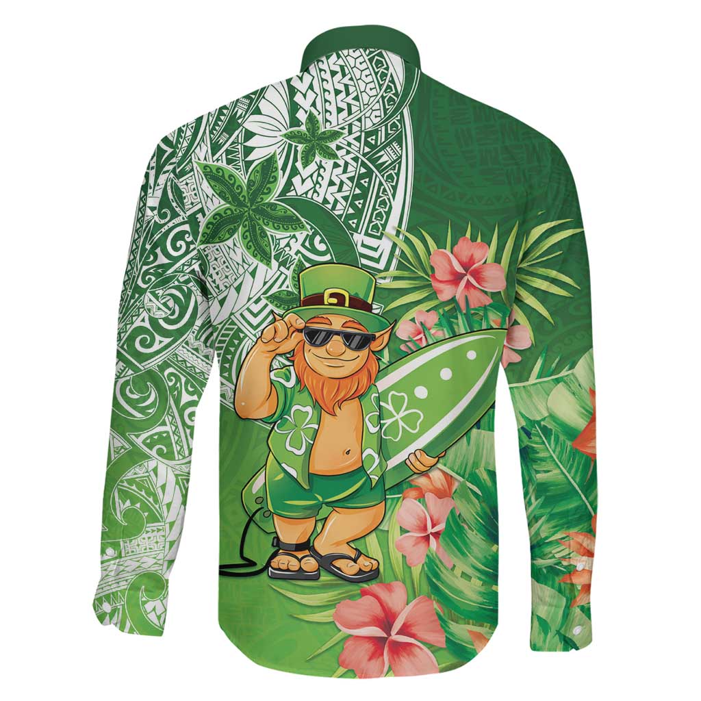 Aloha Hawaii St Patrick's Day Family Matching Long Sleeve Bodycon Dress and Hawaiian Shirt Polynesian Style LT05 - Polynesian Pride