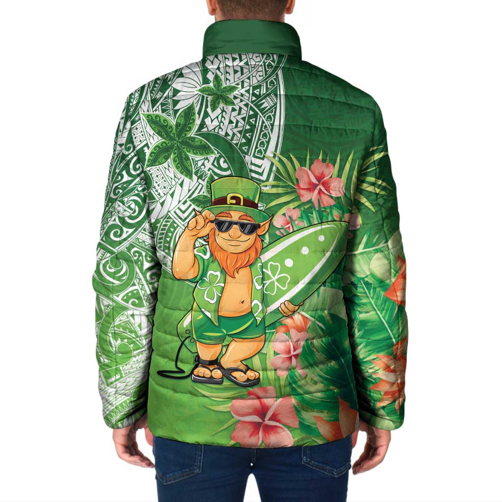 Aloha Hawaii St Patrick's Day Padded Jacket Polynesian Style LT05 - Polynesian Pride