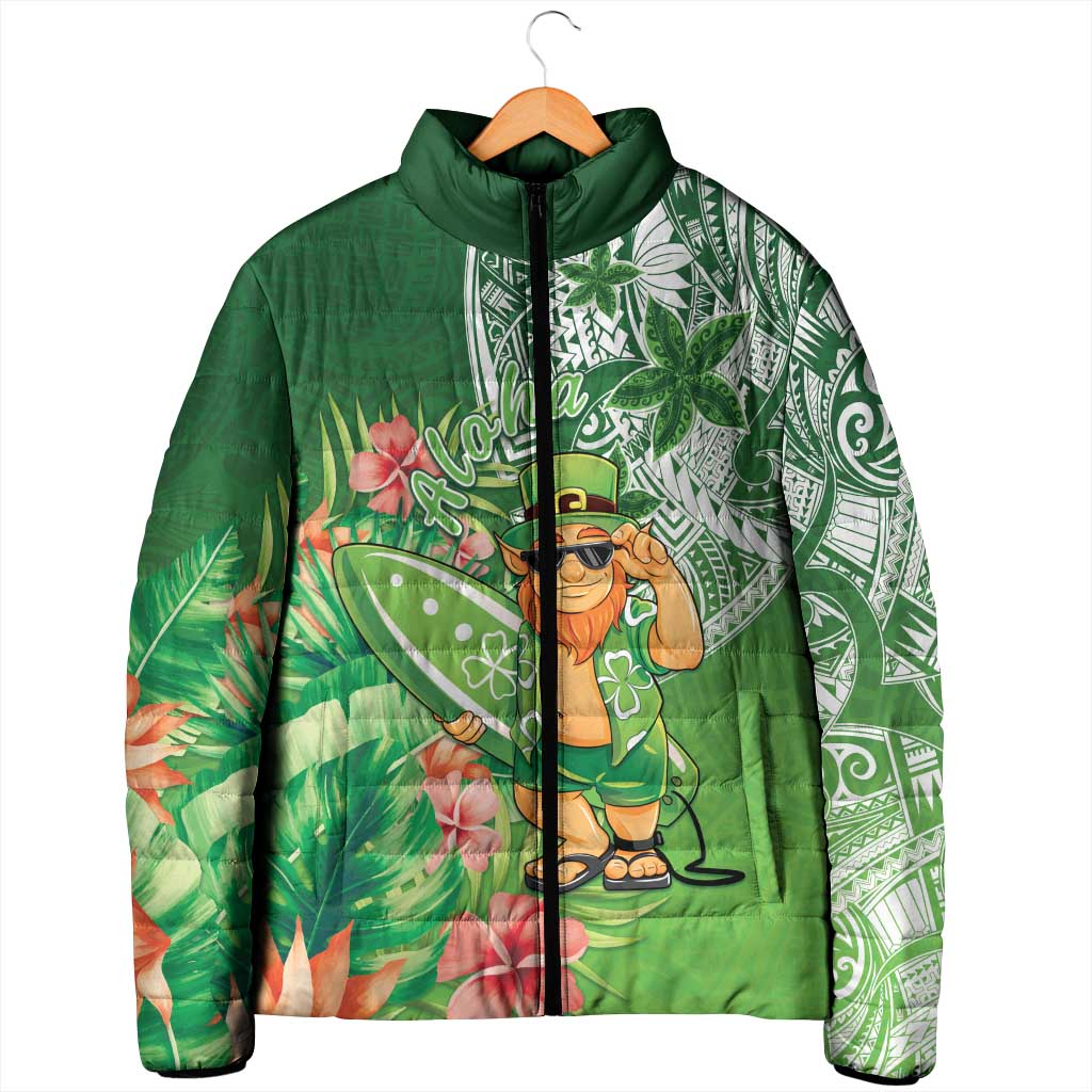 Aloha Hawaii St Patrick's Day Padded Jacket Polynesian Style LT05 - Polynesian Pride