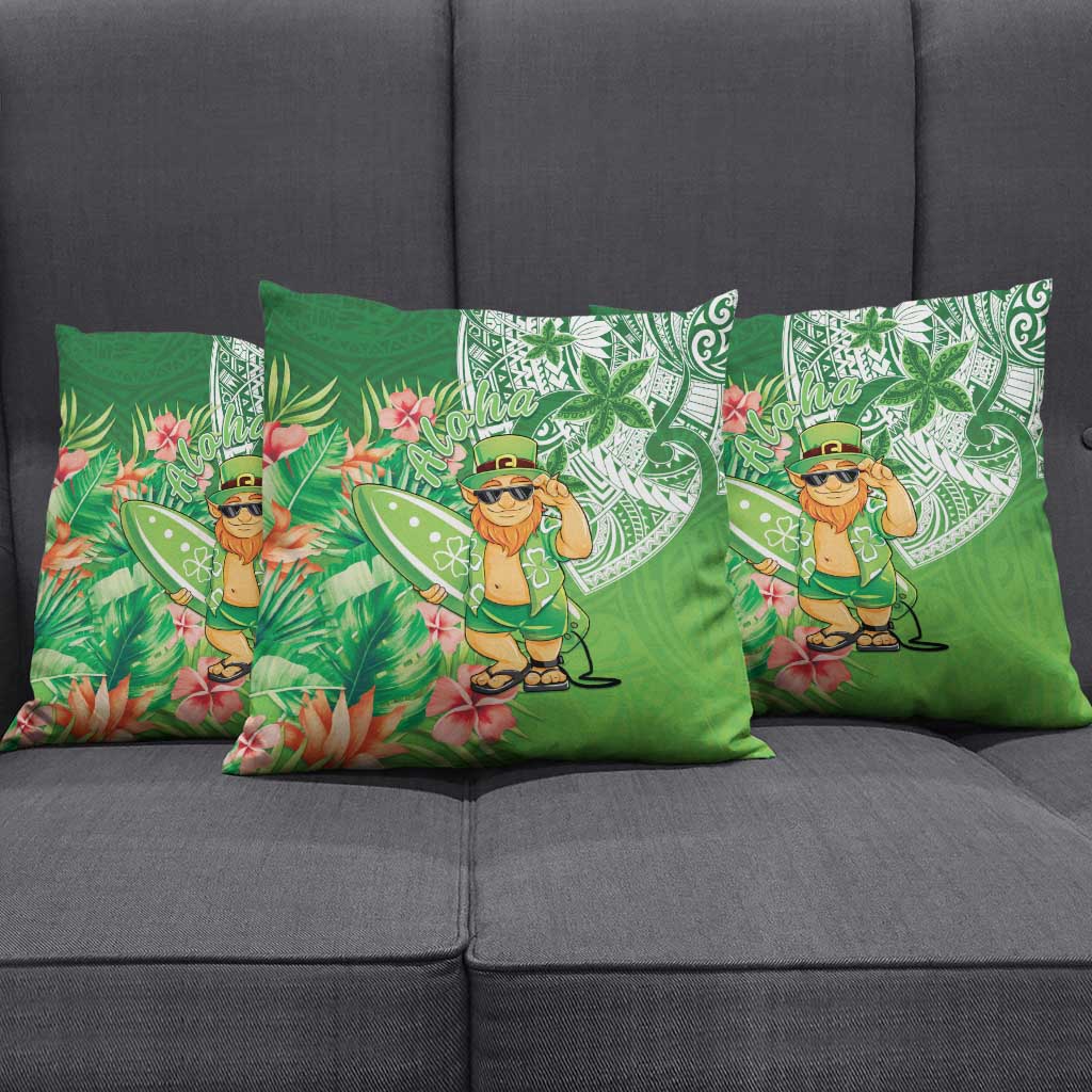 Aloha Hawaii St Patrick's Day Pillow Cover Polynesian Style