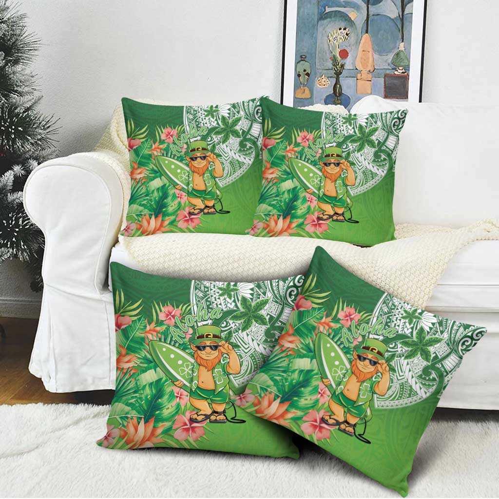 Aloha Hawaii St Patrick's Day Pillow Cover Polynesian Style