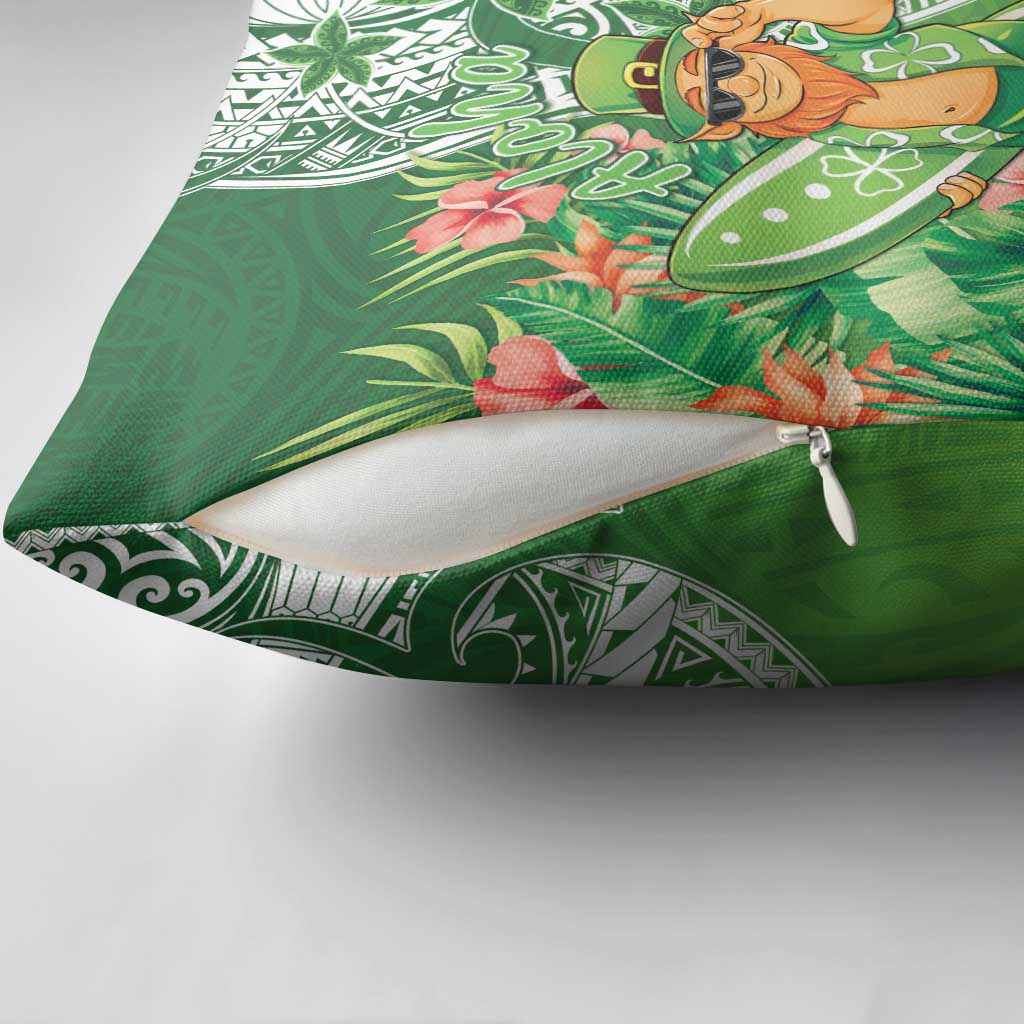 Aloha Hawaii St Patrick's Day Pillow Cover Polynesian Style