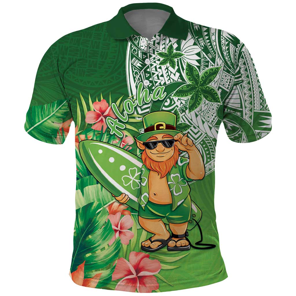 Aloha Hawaii St Patrick's Day Polo Shirt Polynesian Style