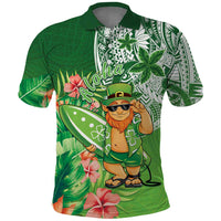 Aloha Hawaii St Patrick's Day Polo Shirt Polynesian Style