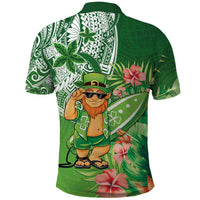 Aloha Hawaii St Patrick's Day Polo Shirt Polynesian Style
