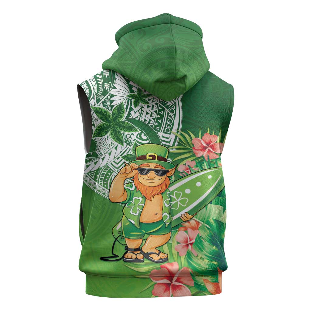Aloha Hawaii St Patrick's Day Sleeveless Zip Hoodie Polynesian Style LT05 - Polynesian Pride