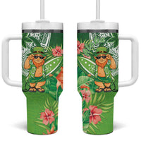 Aloha Hawaii St Patrick's Day Tumbler With Handle Polynesian Style