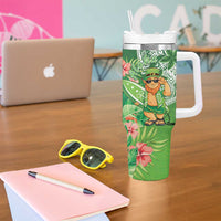 Aloha Hawaii St Patrick's Day Tumbler With Handle Polynesian Style