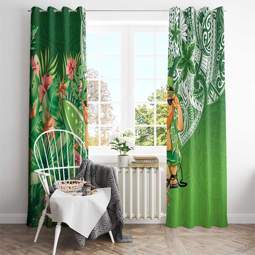 Aloha Hawaii St Patrick's Day Window Curtain Polynesian Style LT05 - Polynesian Pride