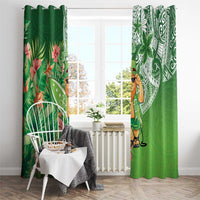 Aloha Hawaii St Patrick's Day Window Curtain Polynesian Style LT05 - Polynesian Pride