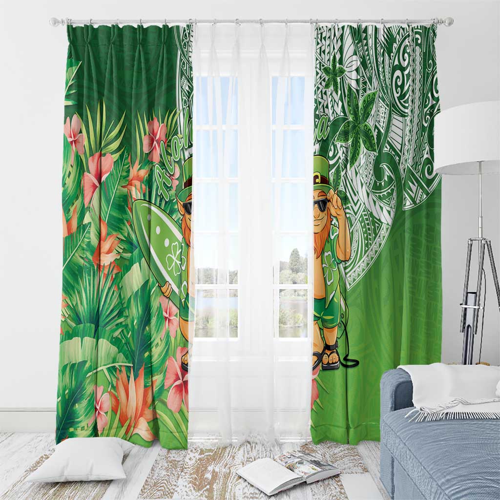 Aloha Hawaii St Patrick's Day Window Curtain Polynesian Style LT05 - Polynesian Pride