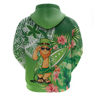 Aloha Hawaii St Patrick's Day Zip Hoodie Polynesian Style LT05 - Polynesian Pride