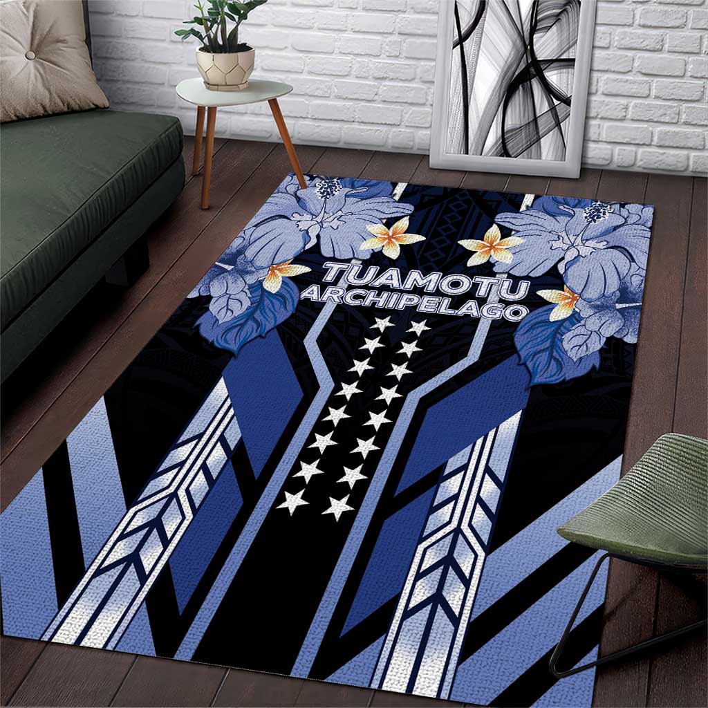 French Polynesia Tuamotu Archipelago Area Rug Polynesian Pattern Unique Style LT05 Navy - Polynesian Pride