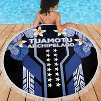 French Polynesia Tuamotu Archipelago Beach Blanket Polynesian Pattern Unique Style