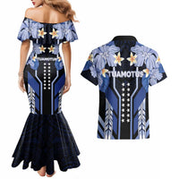 French Polynesia Tuamotu Archipelago Couples Matching Mermaid Dress and Hawaiian Shirt Polynesian Pattern Unique Style