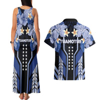 French Polynesia Tuamotu Archipelago Couples Matching Tank Maxi Dress and Hawaiian Shirt Polynesian Pattern Unique Style