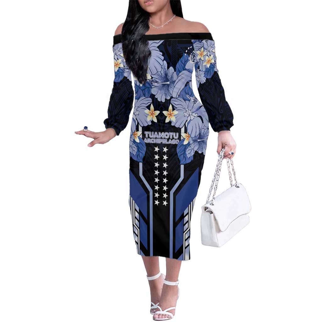 French Polynesia Tuamotu Archipelago Family Matching Off The Shoulder Long Sleeve Dress and Hawaiian Shirt Polynesian Pattern Unique Style
