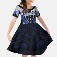 French Polynesia Tuamotu Archipelago Family Matching Off Shoulder Short Dress and Hawaiian Shirt Polynesian Pattern Unique Style