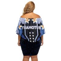 French Polynesia Tuamotu Archipelago Family Matching Off Shoulder Short Dress and Hawaiian Shirt Polynesian Pattern Unique Style