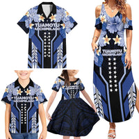 French Polynesia Tuamotu Archipelago Family Matching Summer Maxi Dress and Hawaiian Shirt Polynesian Pattern Unique Style