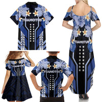 French Polynesia Tuamotu Archipelago Family Matching Summer Maxi Dress and Hawaiian Shirt Polynesian Pattern Unique Style