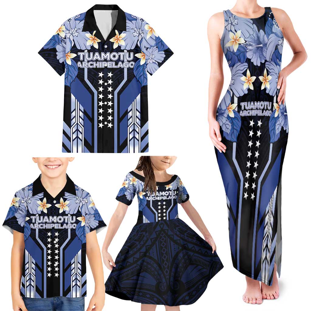 French Polynesia Tuamotu Archipelago Family Matching Tank Maxi Dress and Hawaiian Shirt Polynesian Pattern Unique Style