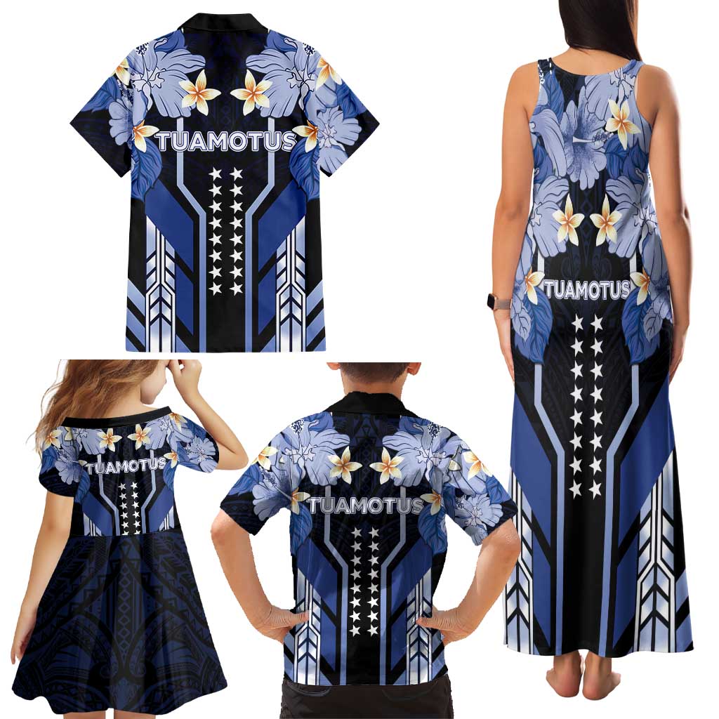 French Polynesia Tuamotu Archipelago Family Matching Tank Maxi Dress and Hawaiian Shirt Polynesian Pattern Unique Style