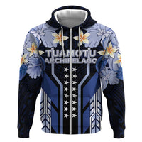 French Polynesia Tuamotu Archipelago Hoodie Polynesian Pattern Unique Style LT05 Zip Hoodie Navy - Polynesian Pride