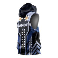 French Polynesia Tuamotu Archipelago Sleeveless Hoodie Polynesian Pattern Unique Style