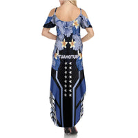 French Polynesia Tuamotu Archipelago Summer Maxi Dress Polynesian Pattern Unique Style