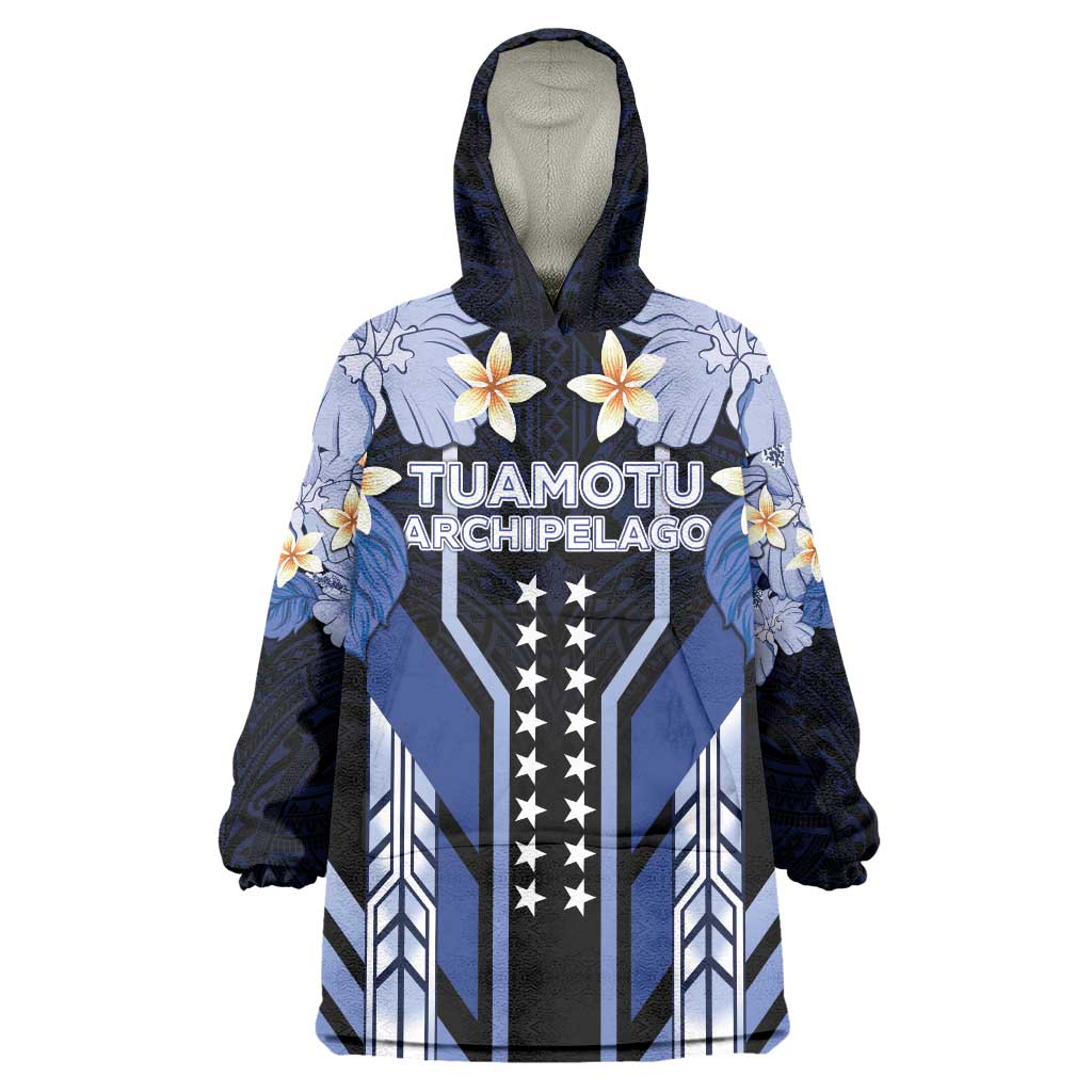 French Polynesia Tuamotu Archipelago Wearable Blanket Hoodie Polynesian Pattern Unique Style LT05 One Size Navy - Polynesian Pride