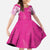 New Zealand Fern Women Rugby Custom Family Matching Mermaid Dress and Hawaiian Shirt Pink Maori Pattern