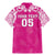 New Zealand Fern Women Rugby Custom Family Matching Mermaid Dress and Hawaiian Shirt Pink Maori Pattern