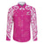 New Zealand Fern Women Rugby Custom Family Matching Mermaid Dress and Hawaiian Shirt Pink Maori Pattern